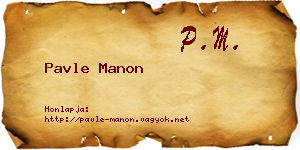 Pavle Manon névjegykártya